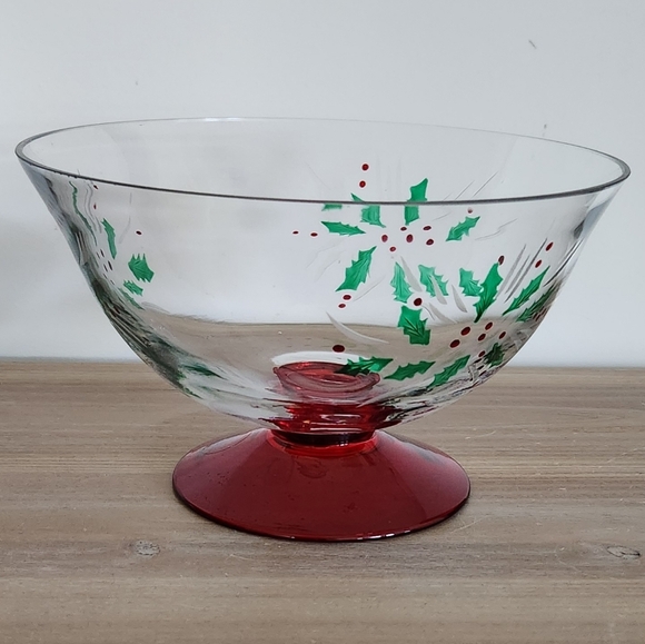 🎄 Gorham Crystal Festive Holiday Bowl – 8.5”, With Box, Christmas Elegance - Picture 9 of 16